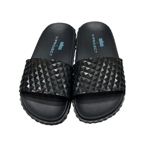 Women’s Melissa Y/Project Court Slide Sandals In Transparent Black: Size 6 - Picture 1 of 9